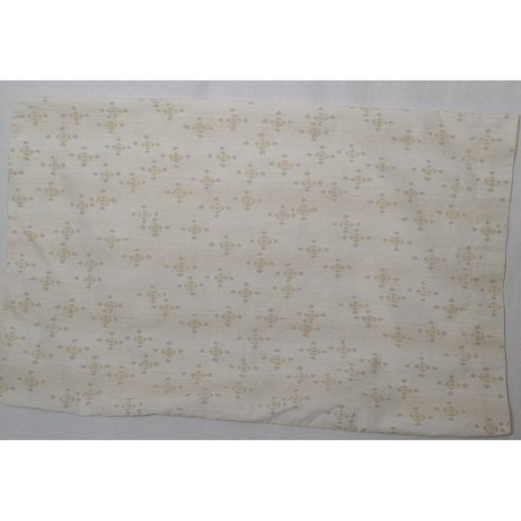 Vintage Pillowcases Pair Standard Size Tan Brown Geometric Southwest Natural EUC - Picture 4 of 6